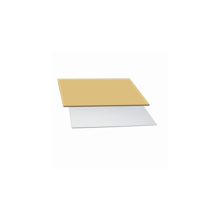 Sottotorta Accoppiato RETTANGOLARE Oro / Argento 40 cm x 60 cm . Altezza 1,5 mm DECORA
