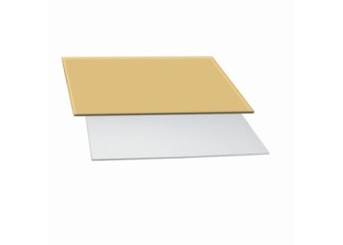 Sottotorta Accoppiato RETTANGOLARE Oro / Argento 40 cm x 60 cm . Altezza 1,5 mm DECORA