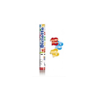 Sparacoriandoli "18 ANNI"  ad  Aria compressa  29 cm con mix confetti metal a forma di 18 tutti colorati  BIG PARTY
