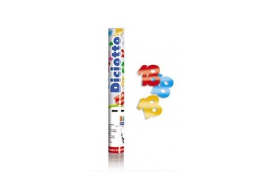 Sparacoriandoli "18 ANNI"  ad  Aria compressa  29 cm con mix confetti metal a forma di 18 tutti colorati  BIG PARTY