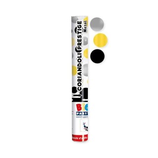 Sparacoriandoli ad  Aria compressa  30 cm argento ,oro e nero metal (altezza di tiro 8 metri) BIG PARTY