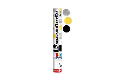 Sparacoriandoli ad  Aria compressa  30 cm argento ,oro e nero metal (altezza di tiro 8 metri) BIG PARTY