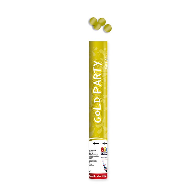 Sparacoriandoli ad  Aria compressa  40 cm oro metal (altezza di tiro 8 metri) BIG PARTY
