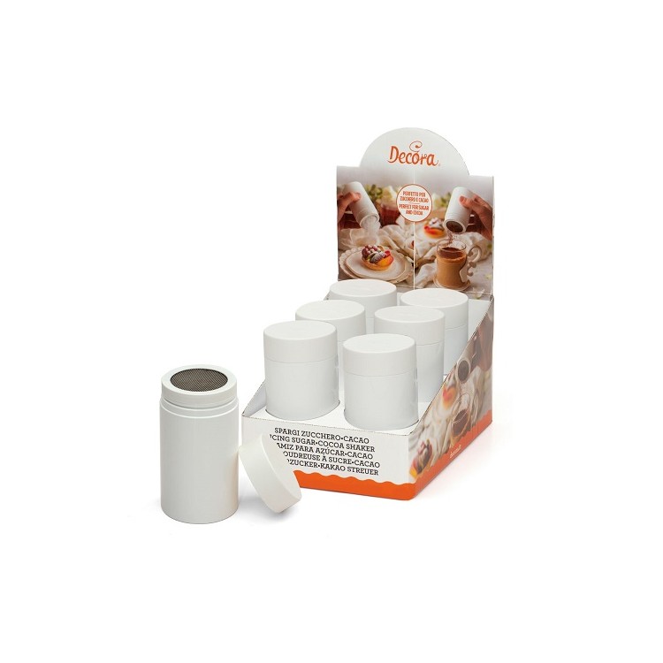 SPARGIZUCCHERO PER DOSARE ZUCCHERO A VELO CACAO PER DECORARE DOLCI DECORA