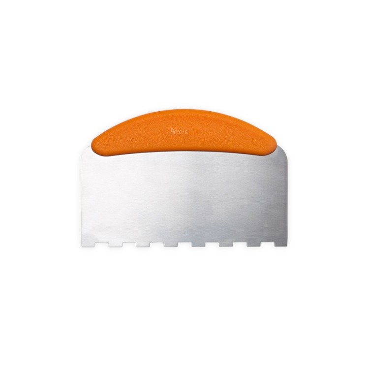 SPATOLA IN ACCIAIO INOX CON LAMA DENTELLATA EXTRA LUNGA 22,5 X 11 CM  1 pz  Decora