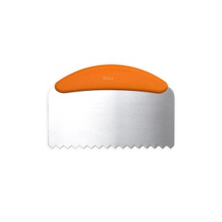 SPATOLA IN ACCIAIO INOX CON LAMA ONDULATA  EXTRA LUNGA 22,5 X 11 CM  1 pz  Decora