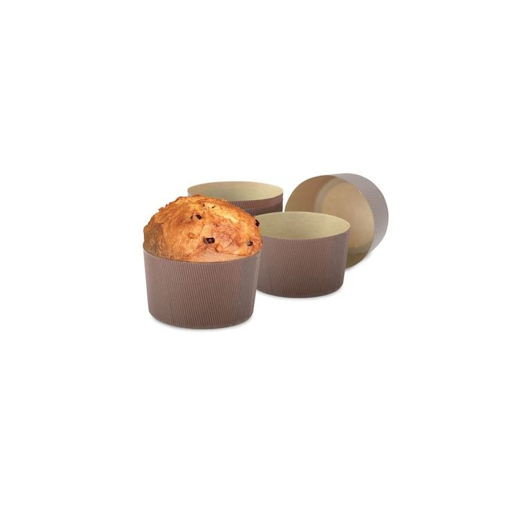 5 pz Forma in carta per cottura Canasta e Panettone da 750 gr 15x 11 H cm DECORA