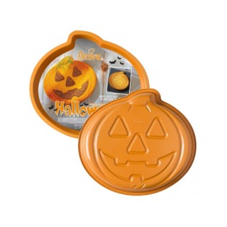 STAMPO / TEGLIA ZUCCA HALLOWEEN  in metallo  antiaderente  Dimensioni Ø 30  x h 5  cm 1 pz DECORA