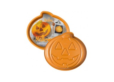 STAMPO / TEGLIA ZUCCA HALLOWEEN  in metallo  antiaderente  Dimensioni Ø 30  x h 5  cm 1 pz DECORA