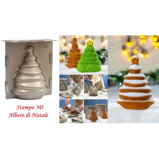STAMPO 3D ALBERO DI NATALE ANTIADERENTE 19 x 21 h cm TRIDIMENSIONALE CHRISTMAS TREE  DECORA  1pz