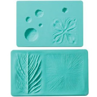 STAMPO A IMPRESSIONE IN SILICONE PER PASTA DI ZUCCHERO MOTIVO FOGLIAME  WILTON
