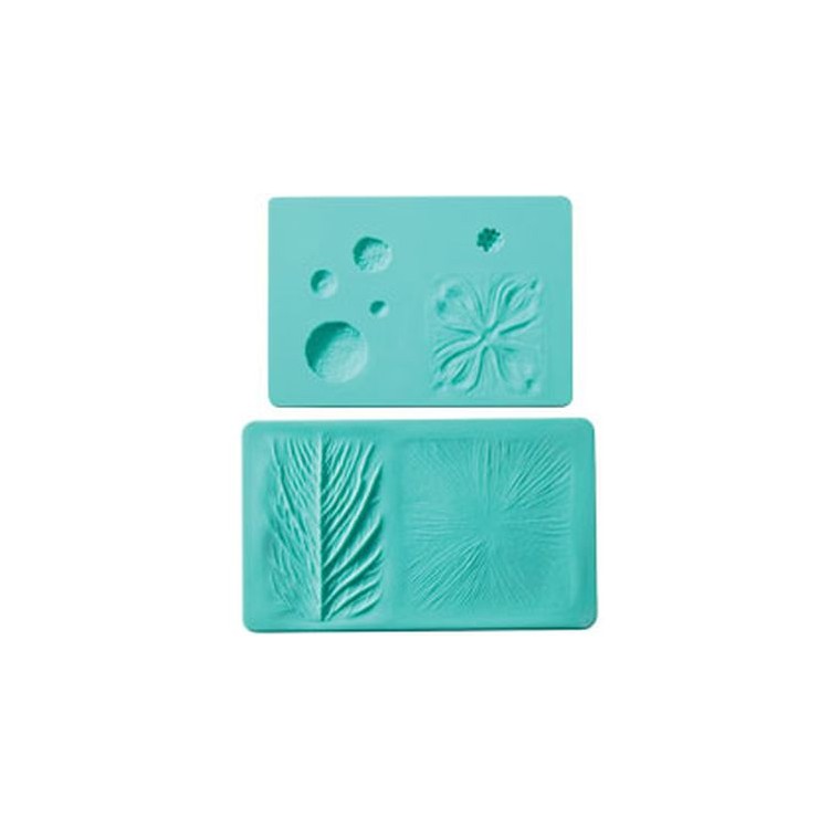 STAMPO A IMPRESSIONE IN SILICONE PER PASTA DI ZUCCHERO MOTIVO FOGLIAME  WILTON