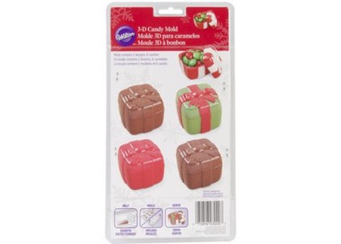 STAMPO CIOCCOLATINI SCATOLINE REGALO IN PLASTICA - 2 FORME - 6 CAVITA' - WILTON