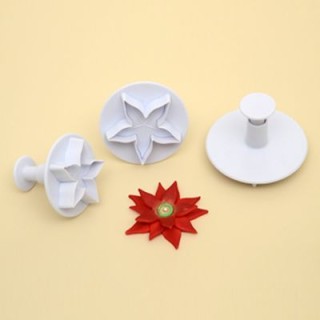 Stampo Espulsione Stella di Natale 5 Petali  3 pz  Modecor