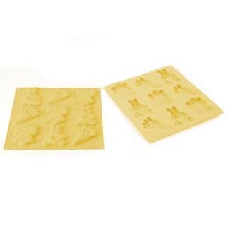 STAMPO IN SILICONE  My Easter Cookies (CAMPANA ,CONIGLIETTO CAROTA ) SILIKOMART