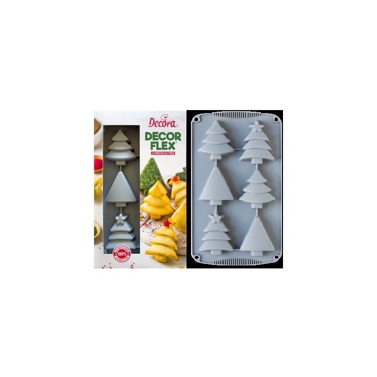Stampo In Silicone Alberi Natale Decora