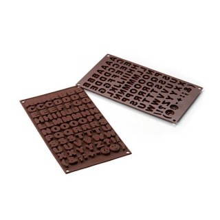 STAMPO IN SILICONE ALFABETO CIOCCOLATA -CHOCO - SILIKOMART