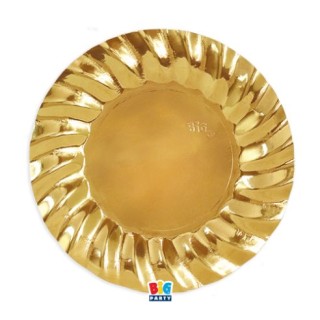 6 Piatti 25 cm ORO SPECCHIANTE