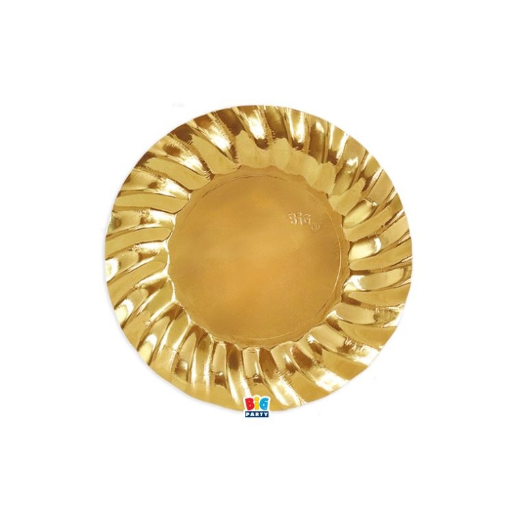 6 Piatti 30 cm ORO SPECCHIANTE