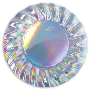 6 Piatti 30 cm Wavy Iridescent