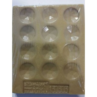 STAMPO IN SILICONE PER DIAMANTI - 12 CAVITA' - TONDO SFACCETTATO 20 X 4 MM SILIKOMART
