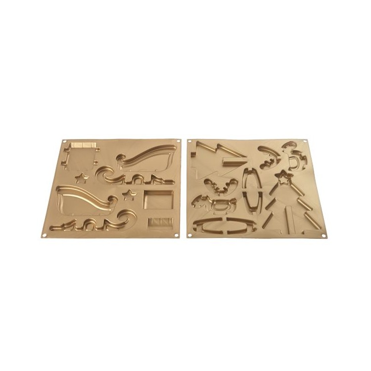 STAMPO IN SILICONE SLITTA ALBERO DI NATALE E RENNE SILIKOMART