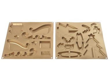 STAMPO IN SILICONE SLITTA ALBERO DI NATALE E RENNE SILIKOMART