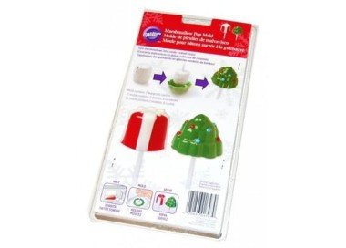 STAMPO MARSHMALLOW NATALE : Forma di ALBERO DI NATALE e PACCHETTO REGALO - STAMPO IN STAMPO MARSHMALLOW NATALE : Forma di ALBERO DI NATALE e PACCHETTO REGALO - STAMPO IN PLASTICA - 4 cavità con 2 forme diverse - WILTON