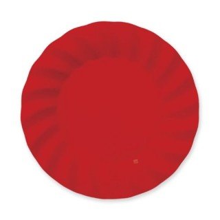 8  Piatti piani  25 cm Wavy Red Rosso opaco