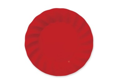 6 Piatti piani  25 cm Wavy Red Rosso opaco