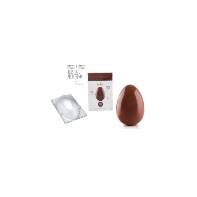 Stampo Professionale in Policarbonato per Uova di Cioccolato da 250 gr - 1 cavità dim. 205 x 135 mm - DECORA