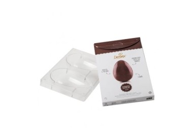 Stampo Professionale Uova di Cioccolato da 130 gr in policarbonato Decora