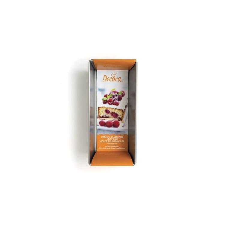 STAMPO-TEGLIA  PLUMCAKE  IN ACCIAIO ANTIADERENTE  1 pz 25 x 11,5 H 7 Cm   DECORA