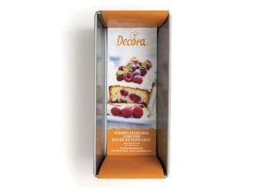 STAMPO-TEGLIA  PLUMCAKE  IN ACCIAIO ANTIADERENTE  1 pz 25 x 11,5 H 7 Cm   DECORA
