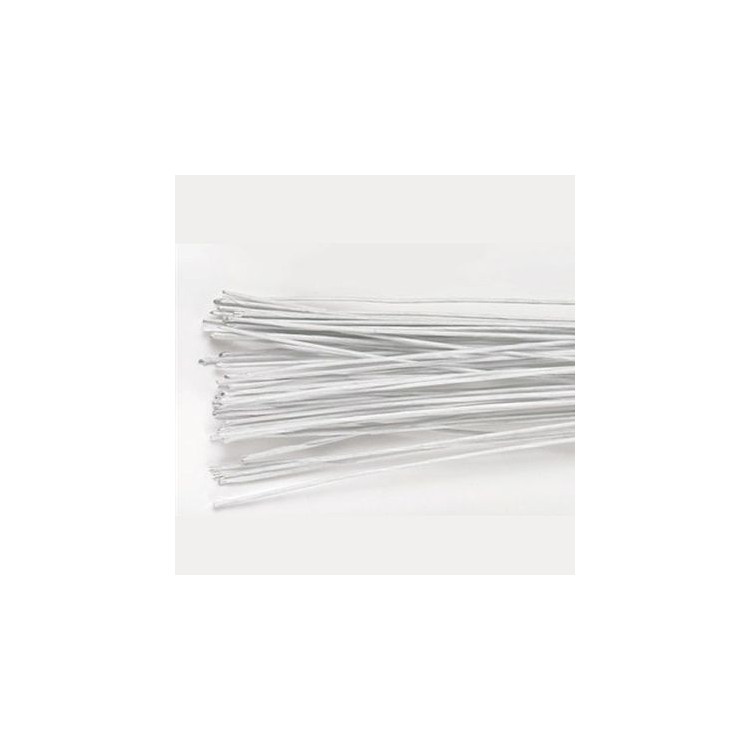 Steli per fiori bianchi 18 gauge (50 pz) Decora ( i più resistenti )