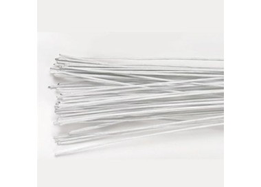 Steli per fiori bianchi 18 gauge (50 pz) Decora ( i più resistenti )