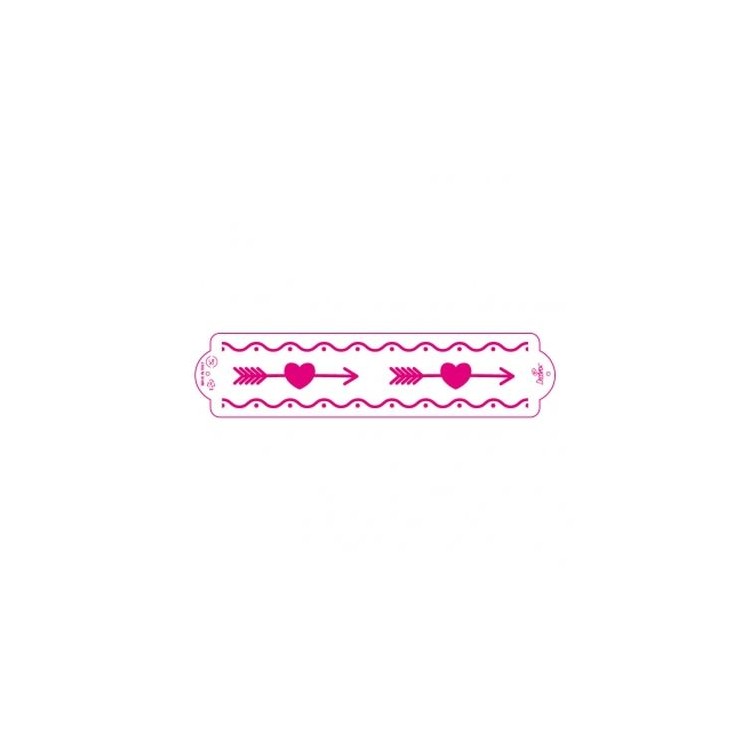 STENCIL LOVE - Dim. 7 cm x 30 cm - 1 pezzo - DECORA