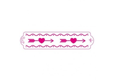 STENCIL LOVE - Dim. 7 cm x 30 cm - 1 pezzo - DECORA