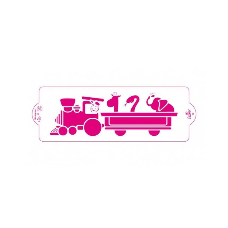 STENCIL TRENINO - Dim. 10 cm x 30 cm - 1 pezzo - DECORA