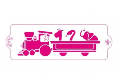 STENCIL TRENINO - Dim. 10 cm x 30 cm - 1 pezzo - DECORA