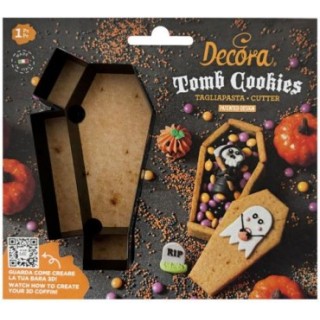 TAGLIAPASTA BARA 3D   DI HALLOWEEN IN PLASTICA 13 cm x 7 cm x 2,2  cm H - 1 pz DECORA