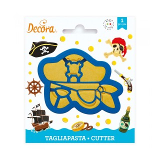 TAGLIAPASTA MASCHERA PIRATA  IN PLASTICA  10 cm x 7 cm x 2,2 cm H  - DECORA