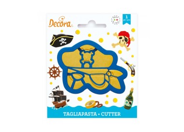 TAGLIAPASTA MASCHERA PIRATA  IN PLASTICA  10 cm x 7 cm x 2,2 cm H  - DECORA