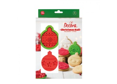 TAGLIAPASTA PALLINE DI NATALE IN PLASTICA CON DECORO A RILIEVO DECORA