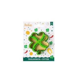 TAGLIAPASTA QUADRIFOGLIO  IN PLASTICA  7,3  cm x 9 cm x 2,2 cm H  - DECORA