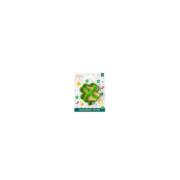TAGLIAPASTA QUADRIFOGLIO  IN PLASTICA  7,3  cm x 9 cm x 2,2 cm H  - DECORA