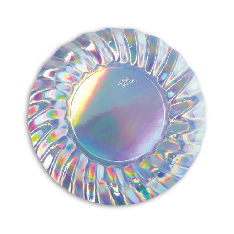 8 Piatti 25 cm Wavy Iridescent