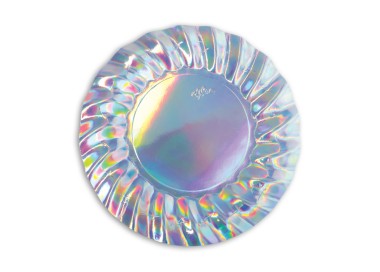 8 Piatti 25 cm Wavy Iridescent