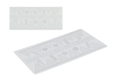 TAPPETO IN SILICONE  TRICOT DECOR CANDY PARTY SILIKOMART