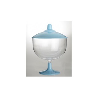 TAPPO Celeste  (SOLO TAPPO ) per  alzatina   contenitore  in plastica a coppa  (porta dolci o salati) 16 cm di diametro  Pz 1